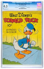 FOUR COLOR COMICS (SERIES 1) #4 DONALD DUCK  CGC  VG+ 4.5.