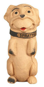 "SPRATT'S" DOG BISCUITS FIGURAL CONTAINER.