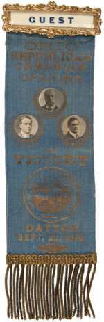 RARE HUGHES TRIGATE RIBBON FROM OHIO SINGLE DAY EVENT IN 1916.