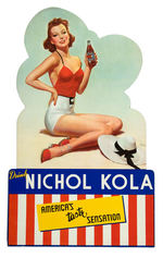 "NICHOL KOLA" STANDEE WITH ALBERT FISHER PIN-UP ART.