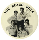 “THE BEACH BOYS” 1960s BUTTON NAMING THE MEMBERS.