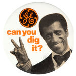 SAMMY DAVIS JR. ON GENERAL ELECTRIC ADVERTISING BUTTON.