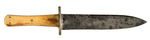 "BRADBURY & WASTINAGLE/SHEFFIELD" SPEAR-POINT KNIFE.