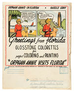 "ORPHAN ANNIE IN FLORIDA" ENVELOPE WITH "GLOSS TONE COLORETTES FOR COLORING AND PAINTING."