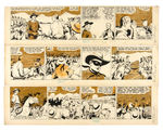 SET OF 24 ORIGINAL ART 1941 DAILY COMIC STRIPS PUBLISHED IN “THE LONE RANGER” COMIC BOOK #1.