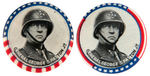 "GENERAL GEORGE S. PATTON JR." TWO OF ONLY THREE BUTTONS WE KNOW OF TO PICTURE HIM.