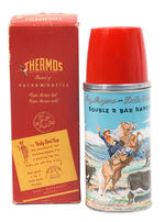 "ROY ROGERS AND DALE EVANS DOUBLE R BAR RANCH" THERMOS IN ORIGINAL BOX.