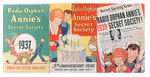 "RADIO ORPHAN ANNIE'S SECRET SOCIETY" ANNUALS.