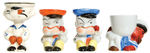 POPEYE CERAMIC EGG CUP LOT.