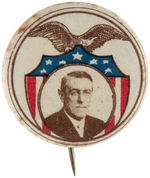 WILSON WITH SHIELD AND EAGLE RARE PORTRAIT BUTTON.