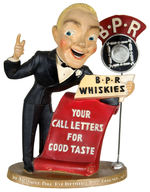 “BPR WHISKIES” EXCEPTIONAL DESIGN FIGURAL DISPLAY.