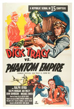 "DICK TRACY VS. PHANTOM EMPIRE" LINEN-MOUNTED SERIAL POSTER.