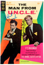 "THE MAN FROM U.N.C.L.E." COMIC BOOK #15 SIGNED ON COVER BY ROBERT VAUGHN AND DAVID McCALLUM.