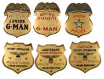 "MELVIN PURVIS" SHIELD BADGE NEAR FULL SET.