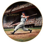 "JOE DiMAGGIO" SIGNED LIMITED EDITION PLATE.