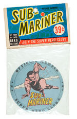 SUB-MARINER "PRINCE NAMOR"  SUPER-HERO CLUB BUTTON.