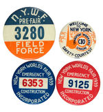 OUTSTANDING 30-YEAR COLLECTION OF 1939-1940 NEW YORK WORLD'S FAIR PINBACKS/95 - MANY RARITIES.