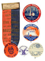 OUTSTANDING 30-YEAR COLLECTION OF 1939-1940 NEW YORK WORLD'S FAIR PINBACKS/95 - MANY RARITIES.