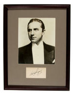 BELA LUGOSI IMPRESSIVE AUTOGRAPH DISPLAY.