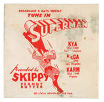 "SUPERMAN/SKIPPY PEANUT BUTTER" RARE LABEL.