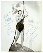 TARZAN JOHNNY WEISSMULLER SIGNED PUBLICITY PHOTO.