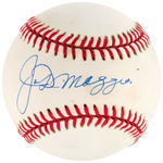 "JOE DiMAGGIO" SIGNED RAWLINGS BASEBALL.