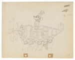 THE MAIL PILOT PRODUCTION DRAWING FEATURING MICKEY MOUSE.