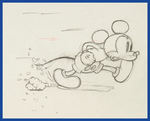 MICKEY'S GARDEN PRODUCTION DRAWING/COLOR MODEL PAIR.