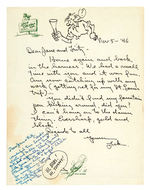 BUCK ROGERS ARTIST DICK CALKINS HAND-WRITTEN AND SIGNED LETTER.