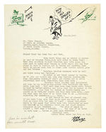 BUCK ROGERS ARTIST DICK CALKINS TYPED AND SIGNED LETTER.