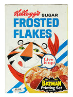 "BATMAN PRINTING SET" - FROSTED FLAKES BOX.