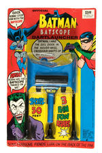 "OFFICIAL BATMAN BATSCOPE DARTLAUNCHER" ON CARD.