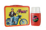 "HAPPY DAYS/THE FONZ" METAL LUNCHBOX WITH THERMOS.