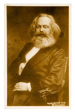 KARL MARX REAL PHOTO POSTCARD WITHOUT DOT PATTERN.