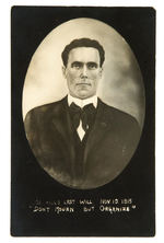 JOE HILL REAL PHOTO STYLE POSTCARD.