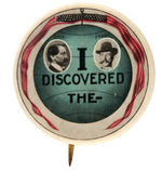 NORTH POLE 1909 TWO EXPLORERS BUTTON.