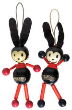 "OSWALD" THE LUCKY RABBIT CRIB TOY PAIR.