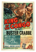 "KING OF THE CONGO (THE MIGHTY THUNDA)" LINEN-MOUNTED SERIAL POSTER.