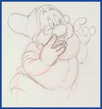 SNOW WHITE AND THE SEVEN DWARFS PRODUCTION DRAWING FEATURING DOC.