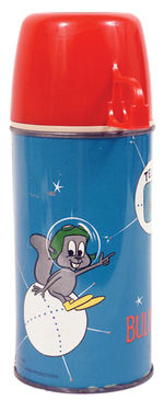 BULLWINKLE LUNCH KIT RARE VINYL LUNCH BOX WITH THERMOS.