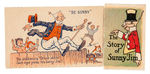 "SUNNY JIM" SHEET MUSIC/BOOKLET PAIR/BUTTON/POSTCARD/CEREAL BOX.