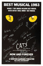 BROADWAY CAST-SIGNED WINDOW CARD TRIO.