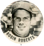 PHILLIES “ROBIN ROBERTS” (HOF) STADIUM BUTTON.