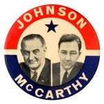 JUGATE FROM 1964 SHOWING LBJ WITH EUGENE McCARTHY AS POTENTIAL VP.