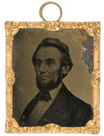 ABRAHAM LINCOLN TINTYPE FROM THE SERIES BY ABBOTT & CO. CIRCA 1862.