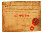 AURORA "MASTER MONSTER MAKER" CONTEST CERTIFICATE.