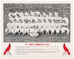 “ST. LOUIS CARDINALS 1953" SOUVENIR PHOTO W/HOF'ERS STAN MUSIAL, RED SCHOENDIENST & ENOS SLAUGHTER