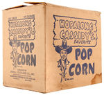 "HOPALONG CASSIDY'S FAVORITE POP CORN" SHIPPING BOX.