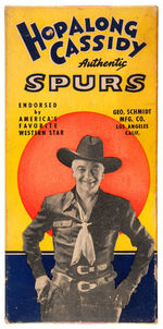 "HOPALONG CASSIDY" BOXED SPURS.