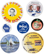 GROUP OF SEVEN BOB DOLE CAMPAIGN BUTTONS.